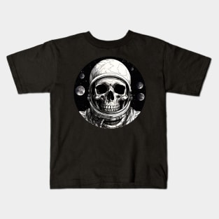 Dead astronaut skull Kids T-Shirt